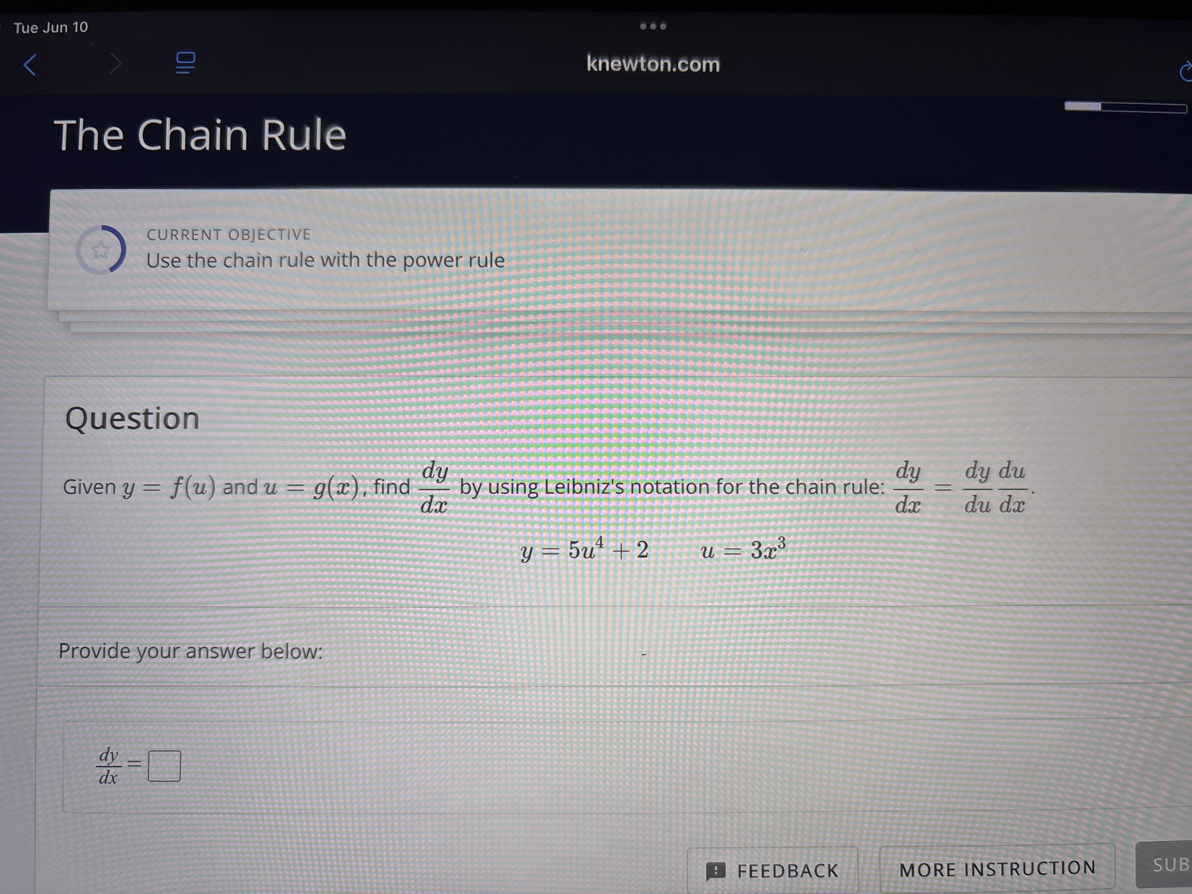 Tue Jun 1 0 knewton.com The Chain Rule CURRENT