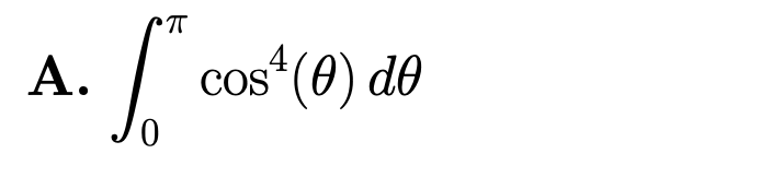 A . 0 c o s 4 ( ) d