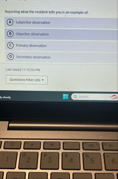 Reporting what the resident tells you is an