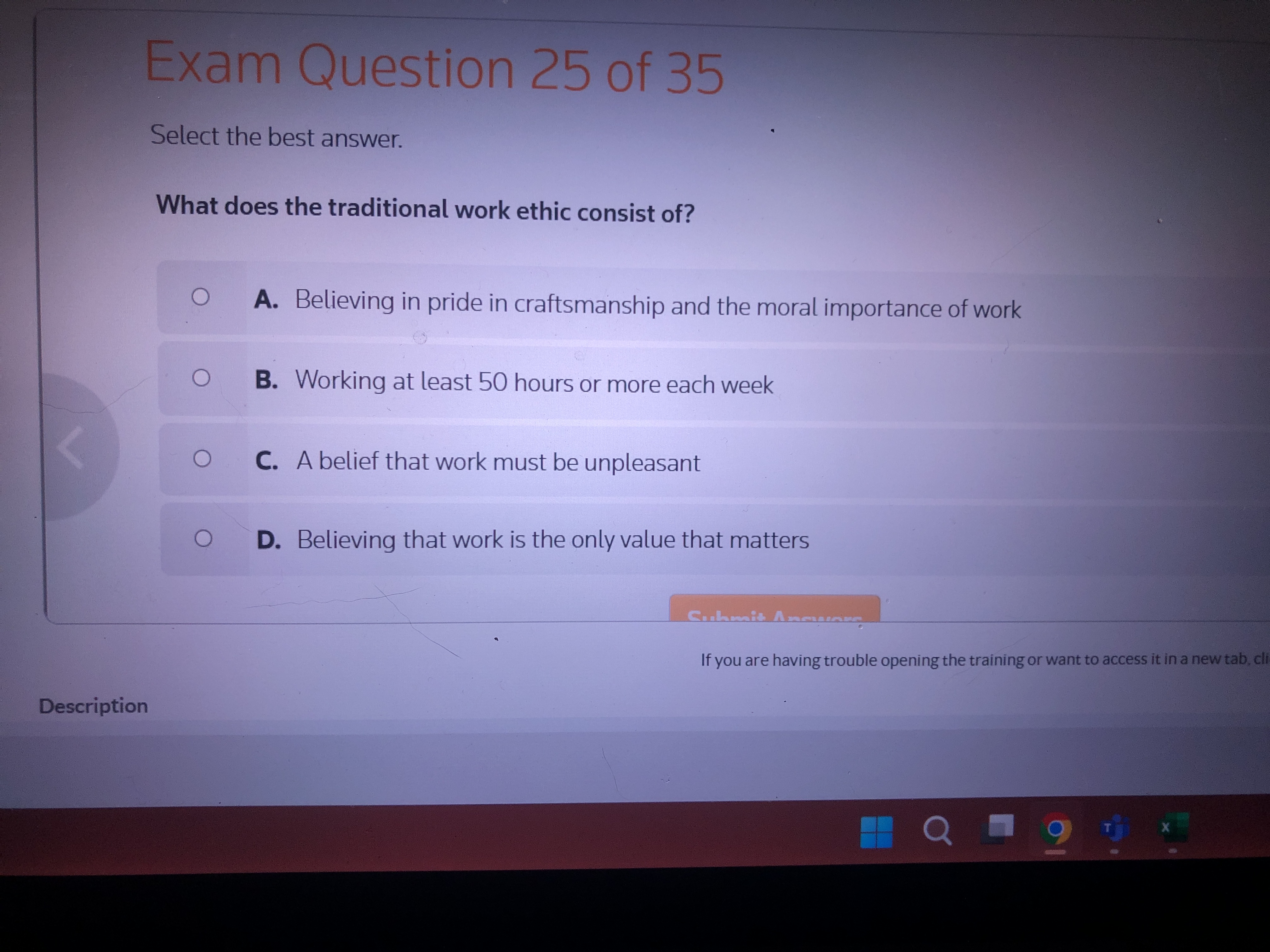 Select the best answer. What does the traditional