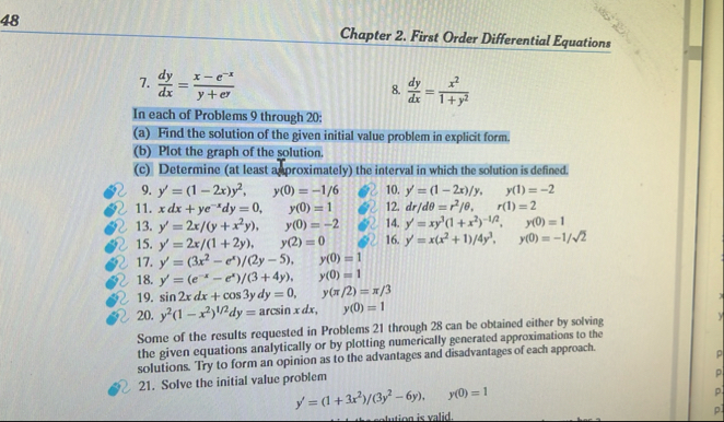 This is a differential equation homework, I would