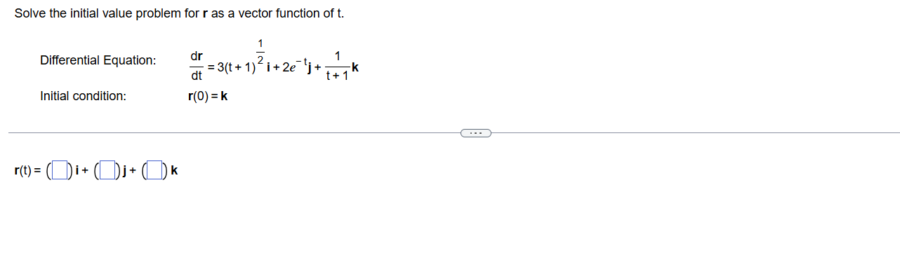 Solve the initial value problem for r a s a
