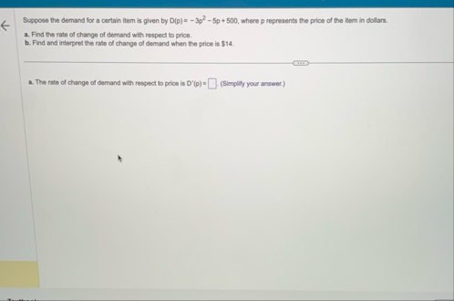 Suppose the demand for a certain item is given by