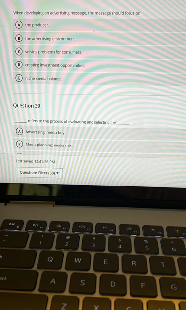 When developing an advertising message, the