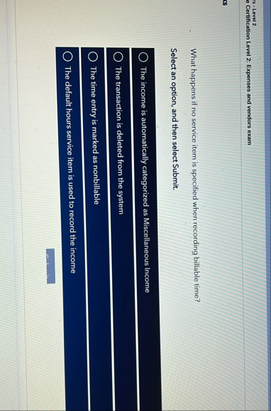 Is = Level 2 e Certification Level 2 : Expenses
