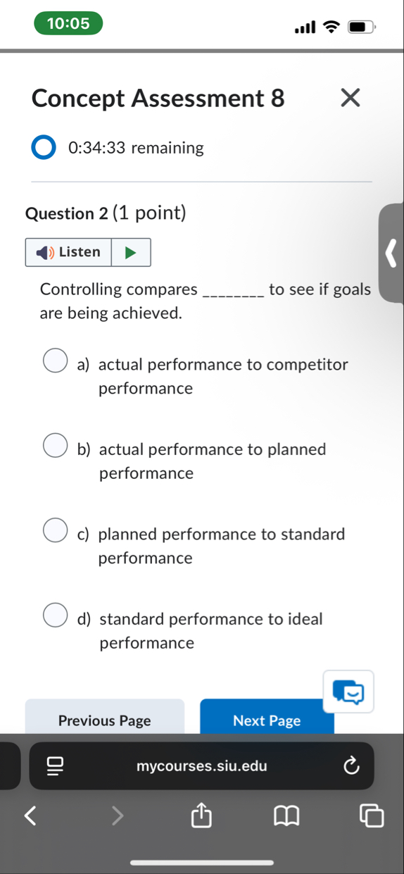 Concept Assessment 8 0 : 3 4 : 3 3 remaining