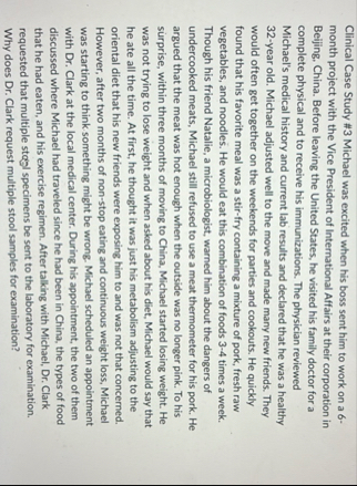 Clinical Case Study # 3 Michael was excited when