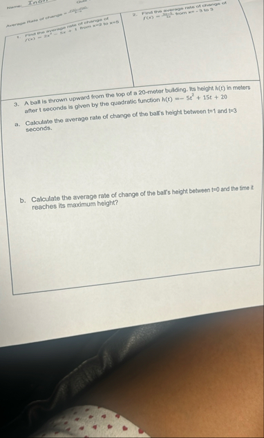 of ehaves - such 2 . Find the avariage rate of