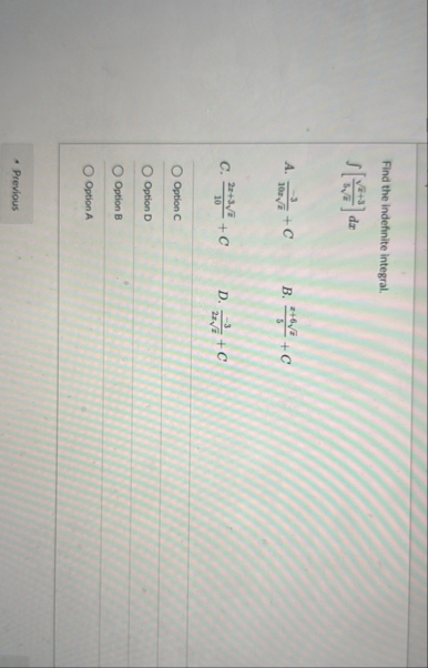 Find the indefinite integral. [ 2 2 3 5 2 2 ] d x