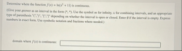 Determine whoe: the function f ( x ) = l n ( x 2