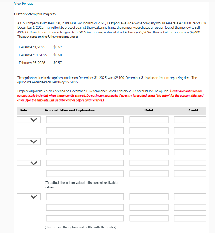 Current Attempt in Progress A U . S . company