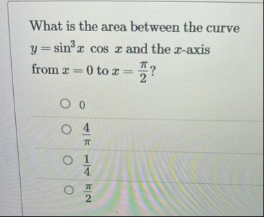 What is the area between the curve y = s i n 3 x