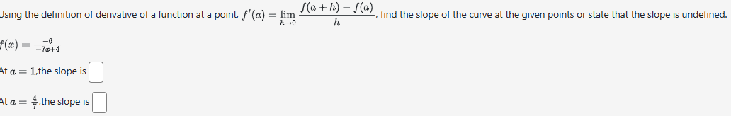 Jsing the definition o f derivative o f a