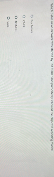 Which cable news network was started by Ted