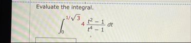 Evaluate the integral. 1 3 3 ( x - 1 ) 3 x 2 d x