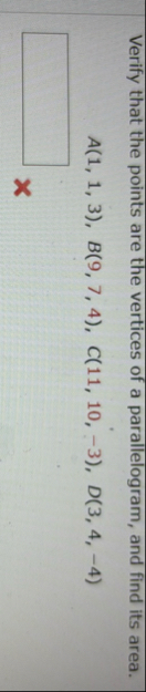 Verify that the points are the vertices of a