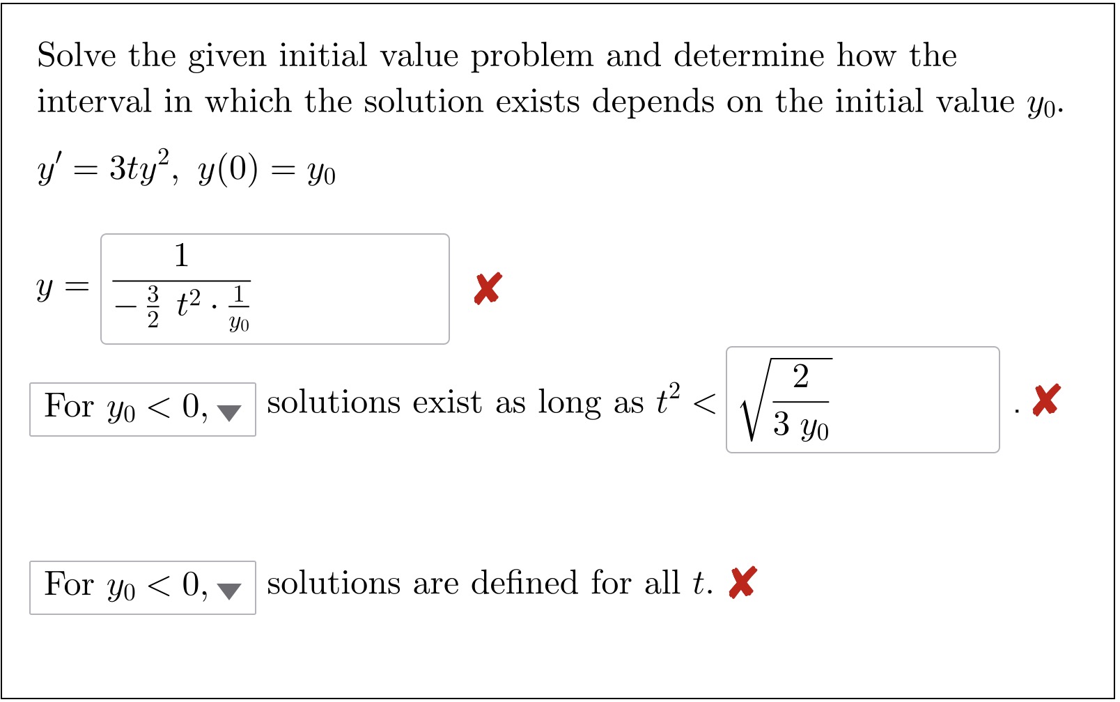 Solve the given initial value problem and