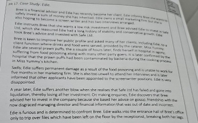 PR 1 7 Case Study: Edie. safely envest a sum of