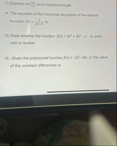 Express s i n ( 5 1 2 ) as a compound angle. The