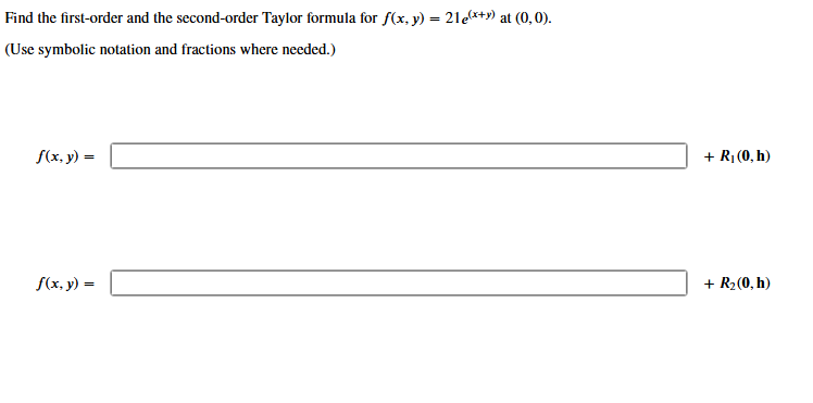 Find the first - order and the second - order