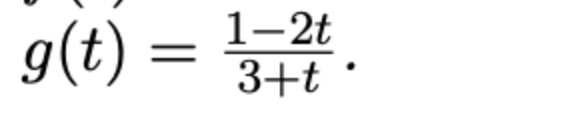 derivative o f g ( t ) = 1 - 2 t 3 + t