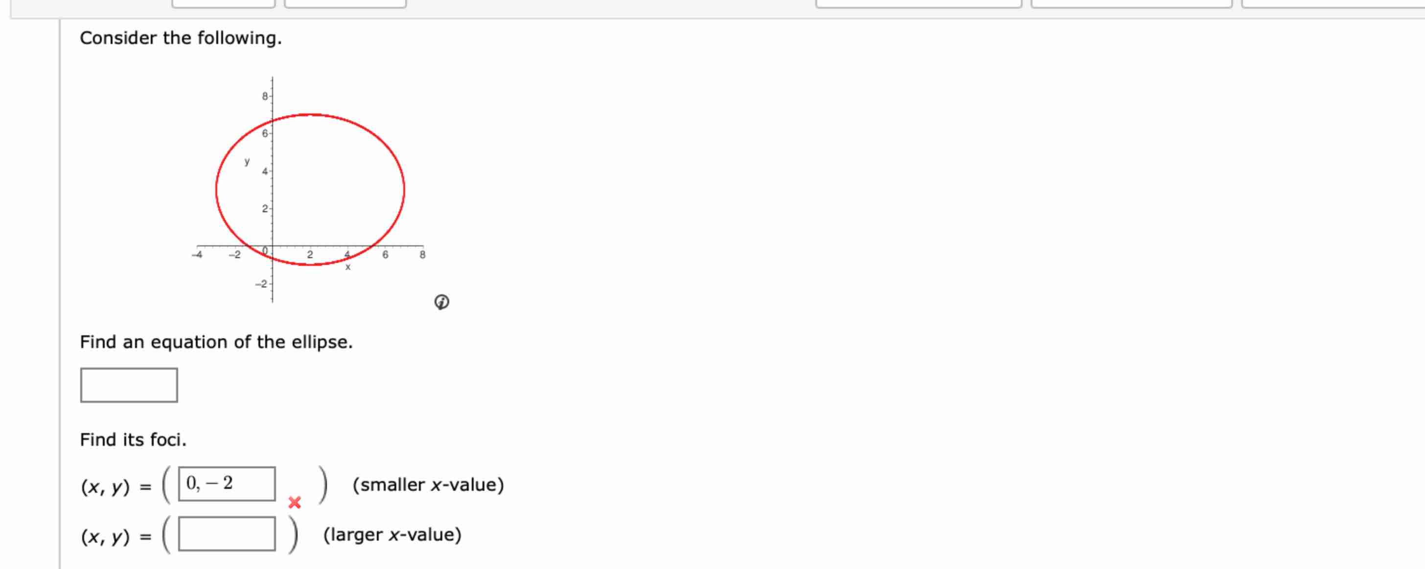 Consider the following. Find a n equation o f the