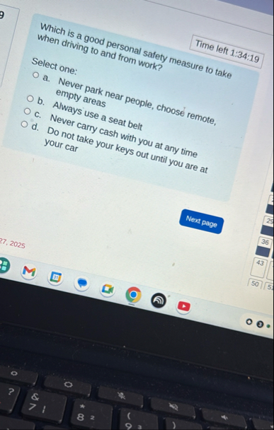 Which is a good personal safe when driving to and