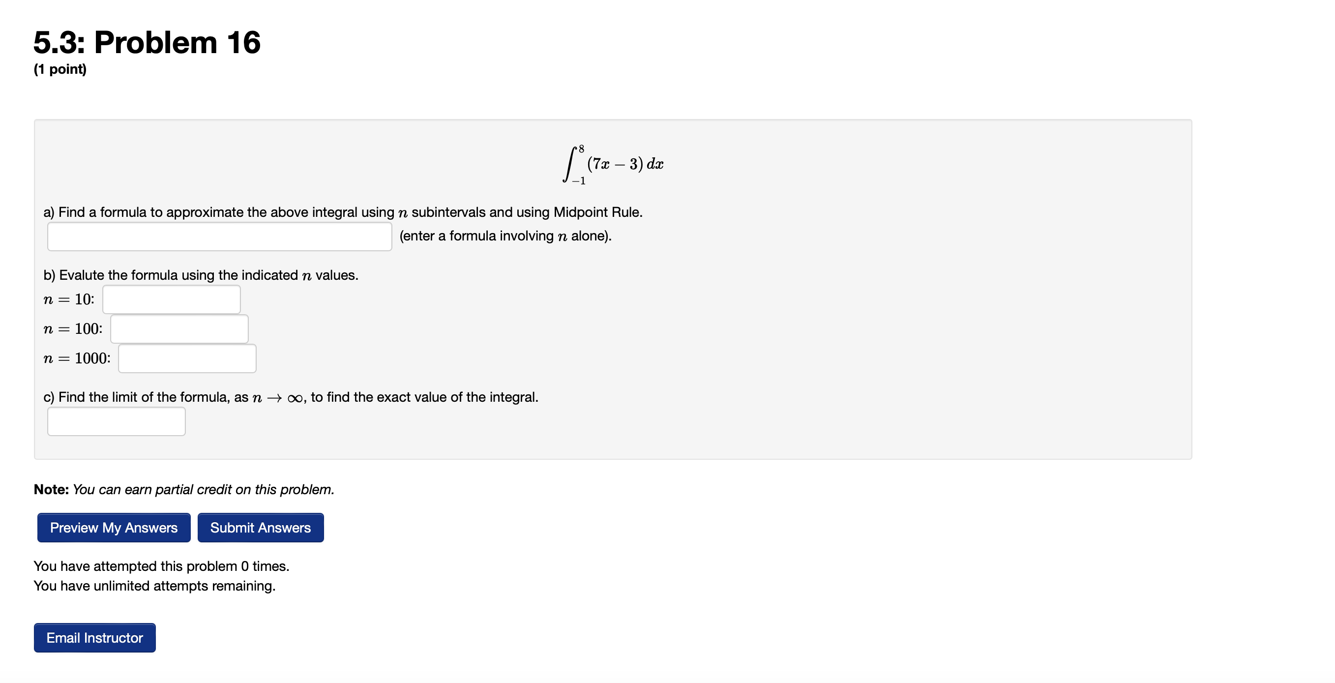 - 1 8 ( 5 x - 9 ) d x