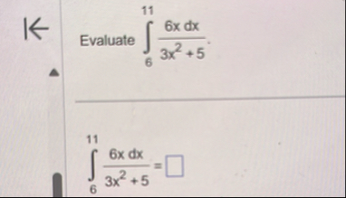 Evaluate 6 1 1 6 x d x 3 x 2 5 6 1 1 6 x d x 3 x