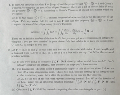 In class, we used the fact that F = 1 ( - y , x )
