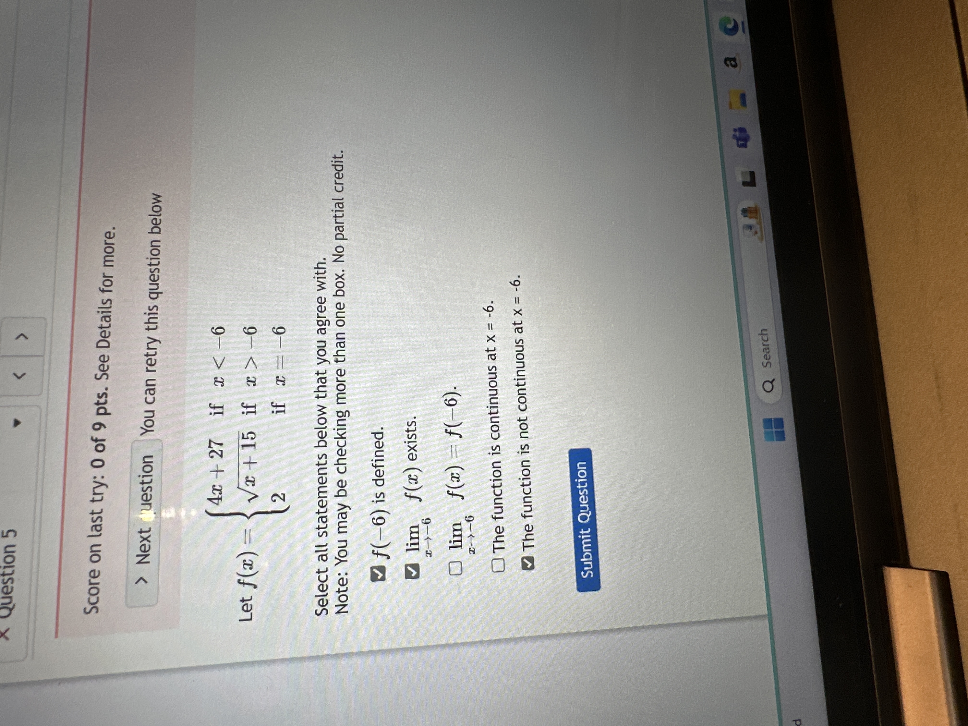 Let f ( x ) = { 4 x + 2 7 , " i f " , x < - 6 s q