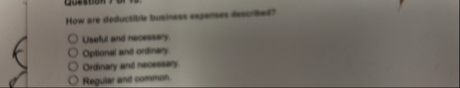 How are deductible business expentes enersen?
