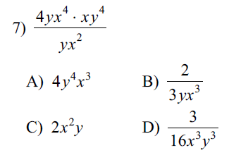 4 y x 4 * x y 4 y x 2 A 4 y 4 x 3 B 2 3 y x 3 C 2