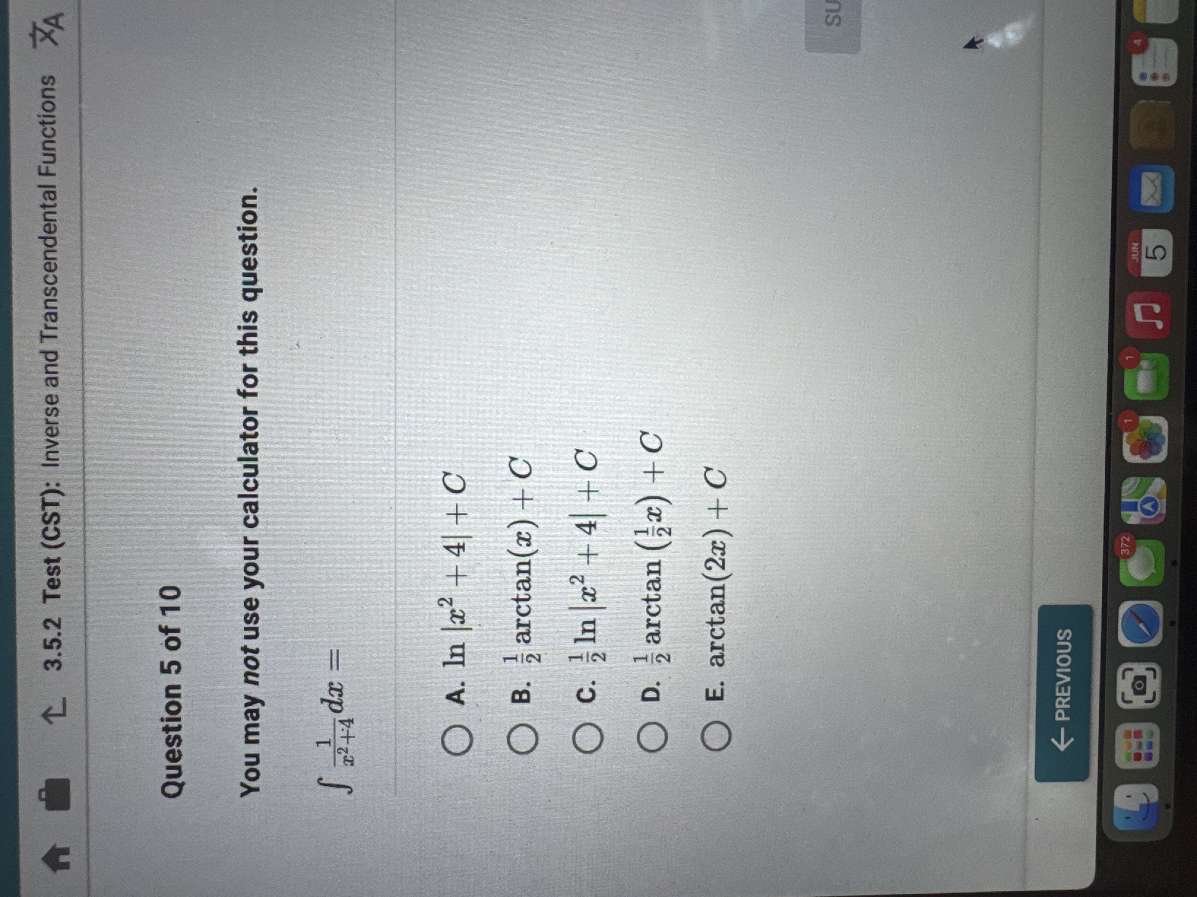 Question 5 o f 1 0 You may not use your