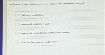 Why is creating an ambicultural environment