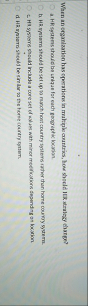 When an organization has operations in multiple