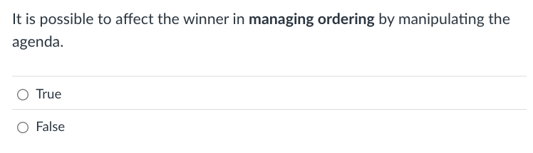 It is possible to affect the winner in managing