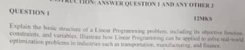 ION: ANSWER QUESTION I AND ANY OTHER 3 QUESTION I
