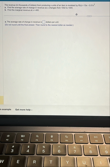 The revenue ( in thousands of dollars ) from