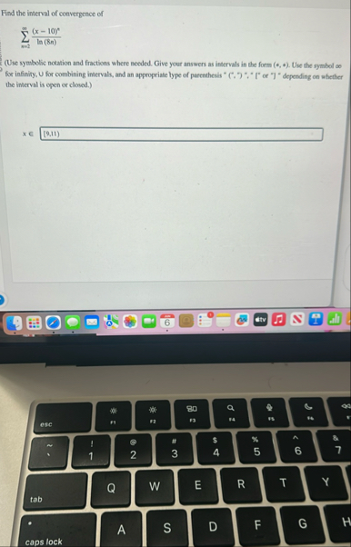 Find the interval of convergence of n = 2 ( x - 1