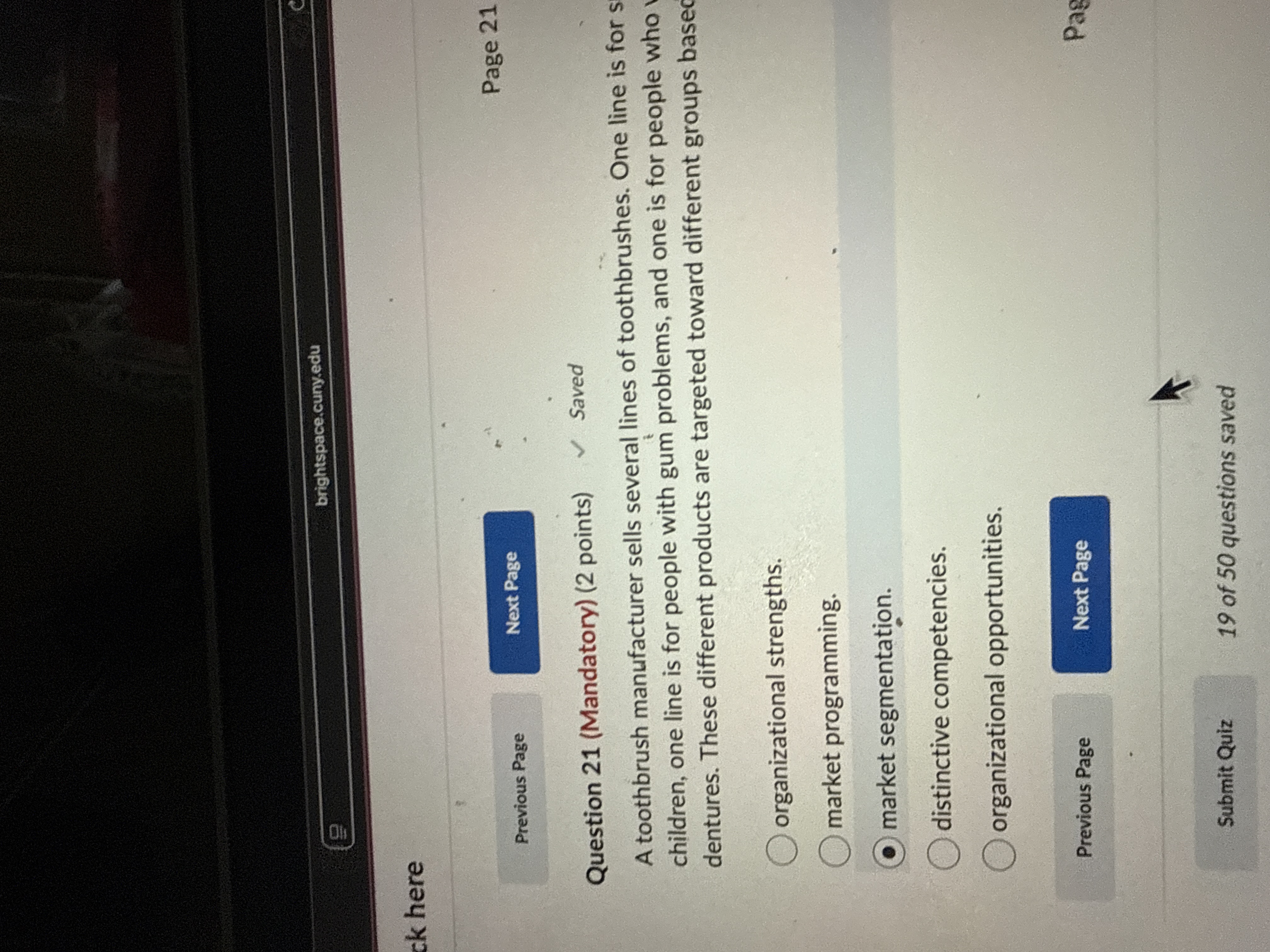 Question 2 1 ( Mandatory ) ( 2 points ) A