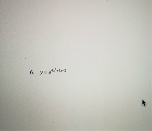 y = e 4 x 5 5 x - 2