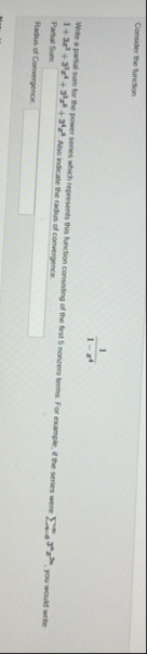 Consider the function 1 1 - x 4 1 3 x 2 3 2 x 4 3