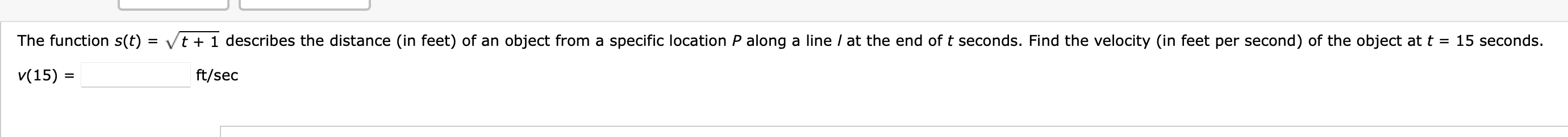 v ( 1 5 ) = f t s e c