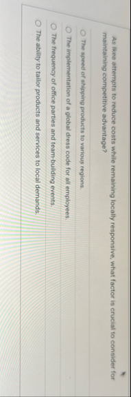 As thea attempts to reduce costs while remaining