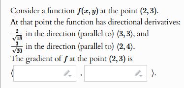 Consider a function f ( x , y ) a t the point ( 2