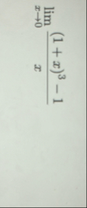 lim x 0 ( 1 x ) 3 - 1 x