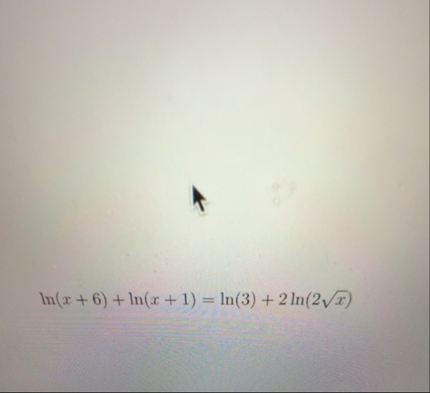 l n ( x 6 ) l n ( x 1 ) = l n ( 3 ) 2 l n ( 2 x 2
