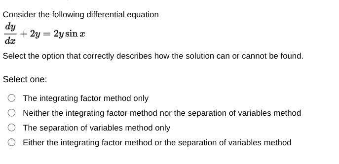 Consider the following differential equation \ [