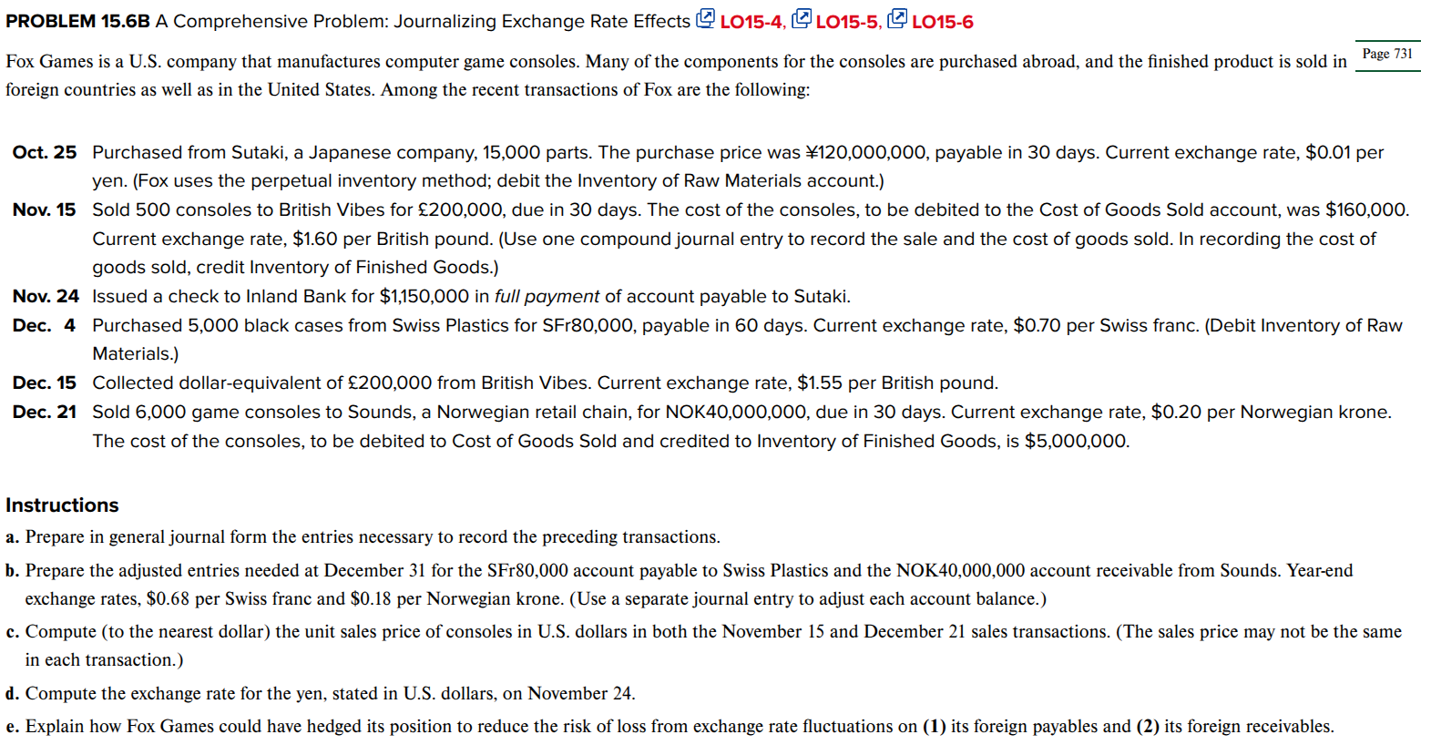 PROBLEM 1 5 . 6 B A Comprehensive Problem: